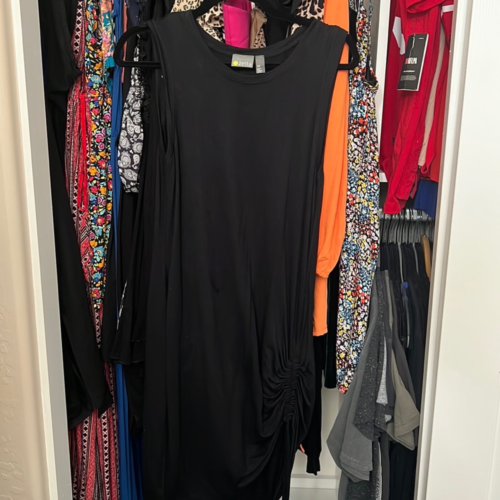 Zella draw string cotton shift dress